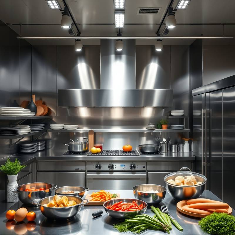 Cooking studio with professional kitchen