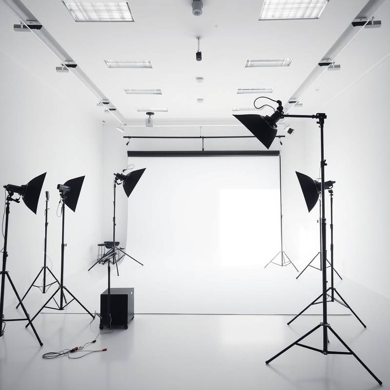 Image of a bright, modern photo studio