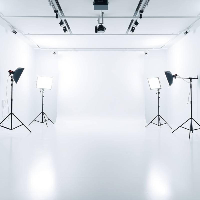 Large studio with cyclorama wall