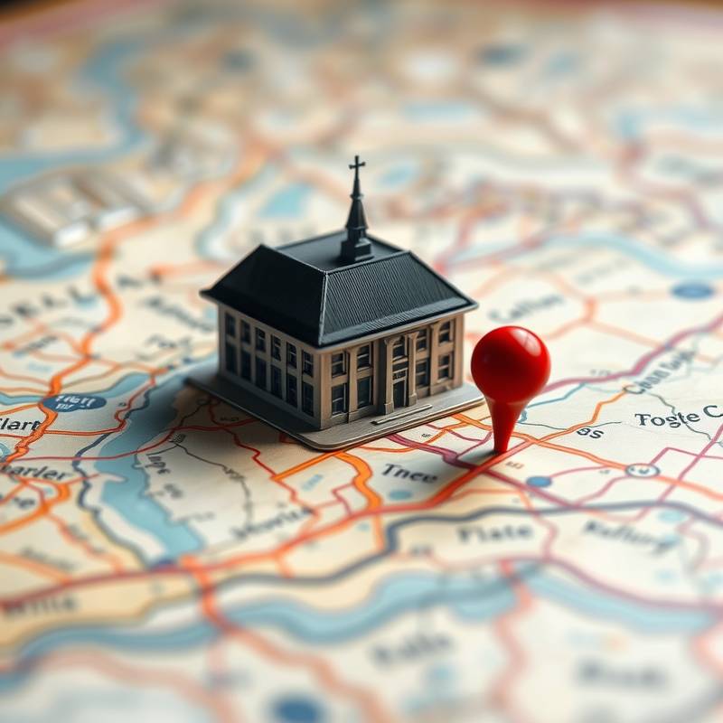Map showing the location of the photo studio