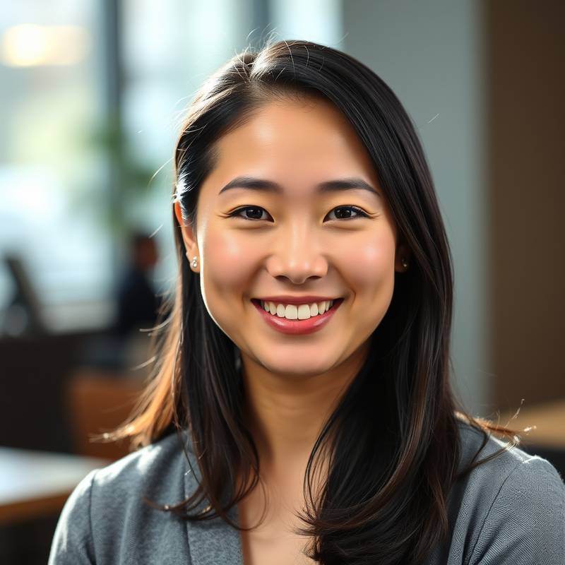 Sarah Chen smiling, head of customer relations at StudioVerse